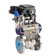 Pnuematic full bore floating ball valve