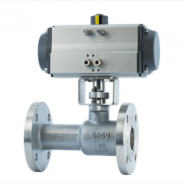 Pneumatic high temperature integral body ball valve