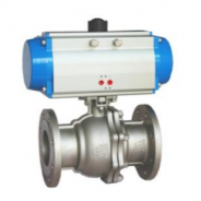 Pneumatically actuated ball valve