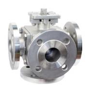 T port three position 4 way ball valve