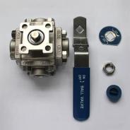 Threaded stainless steel 4 way ball valve