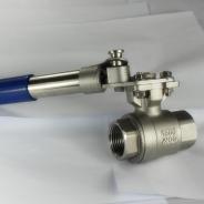 2 Piece Stainless Steel Spring Return Ball Valve