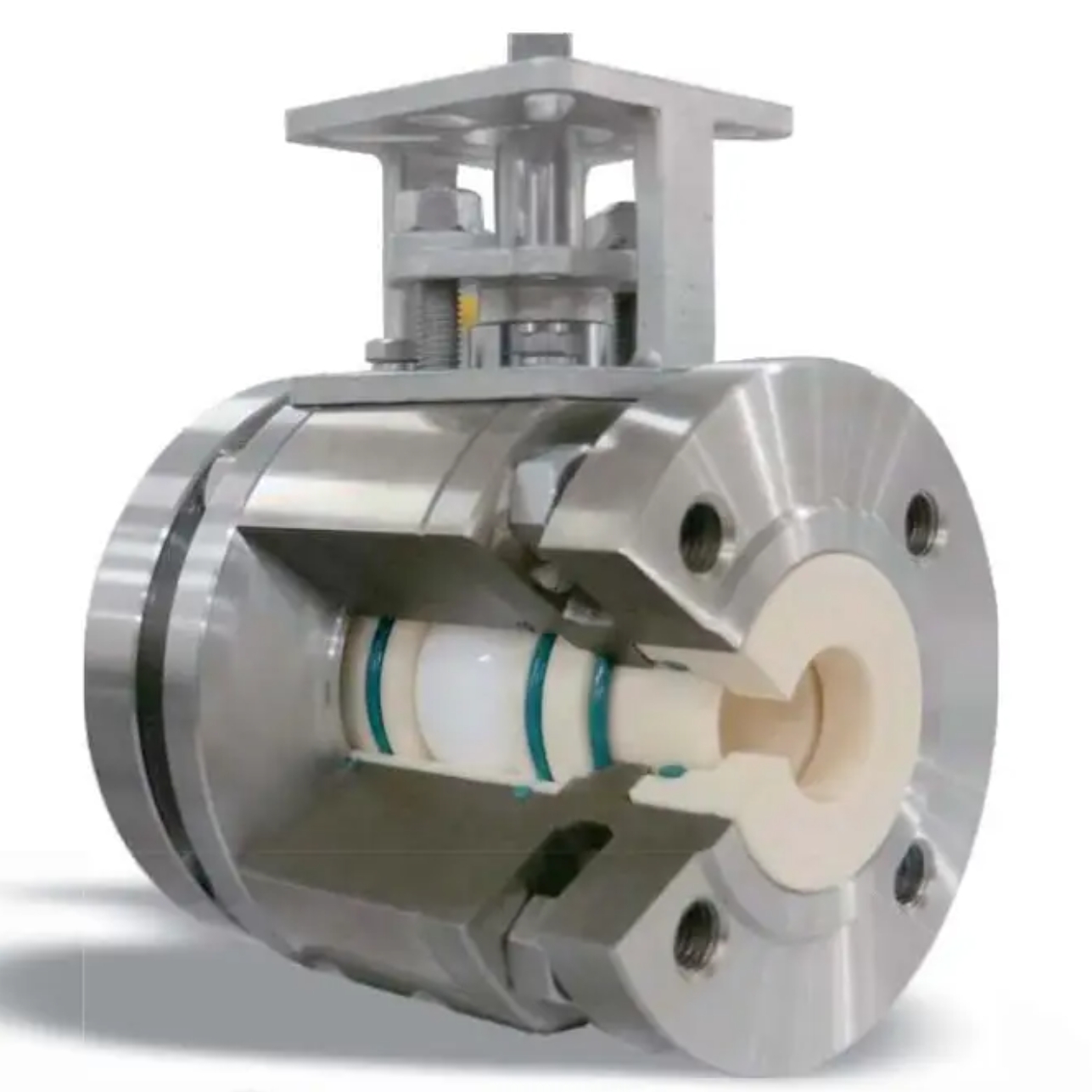 2 way ceramic lined ball valve