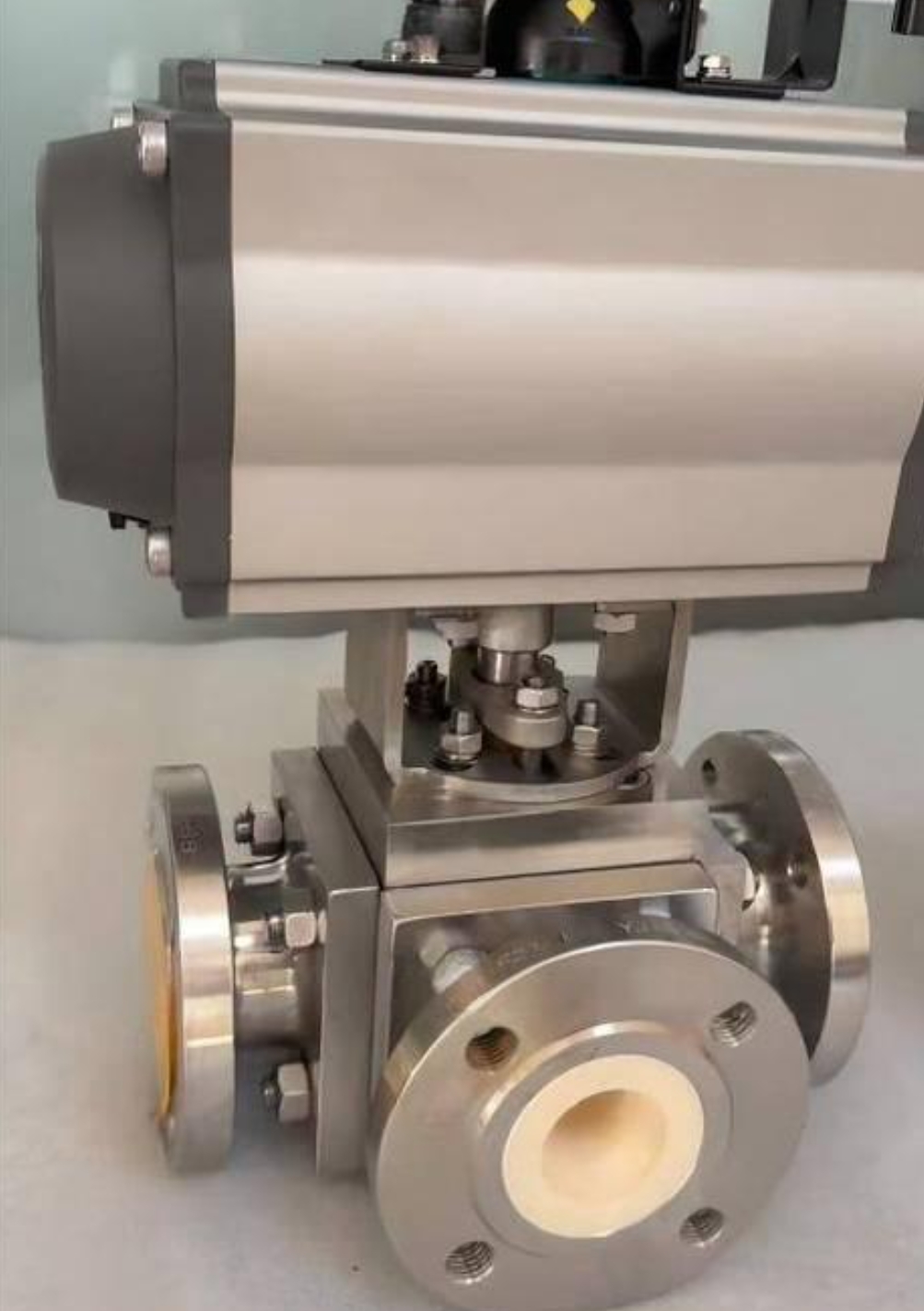 L-type 3-way ceramic lined ball valve