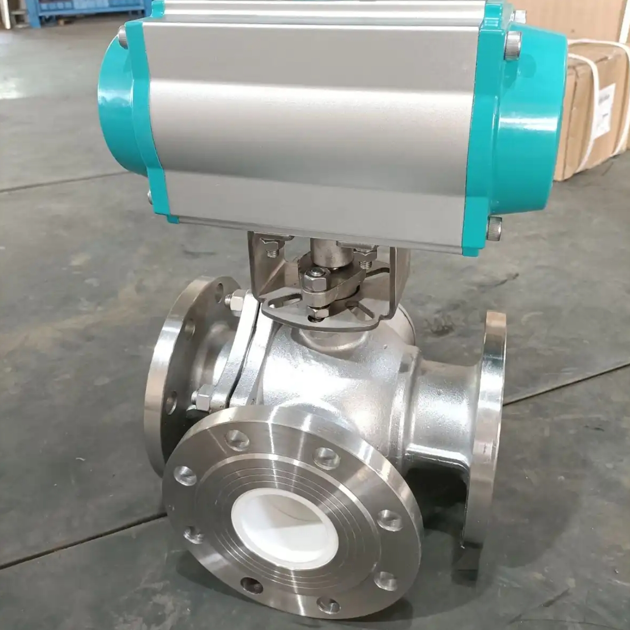 T-type 3-way ceramic lined ball valve