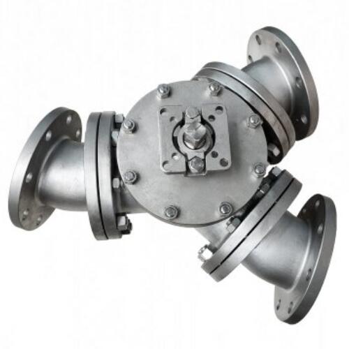 Y type 135 degree ceramic lined ball valve