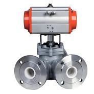 Y type 135 degree ceramic lined ball valve